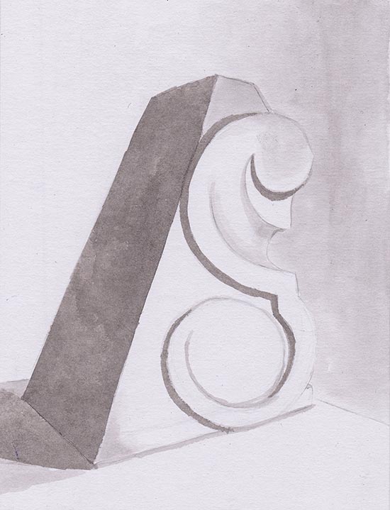 Drawing of a grave plinth