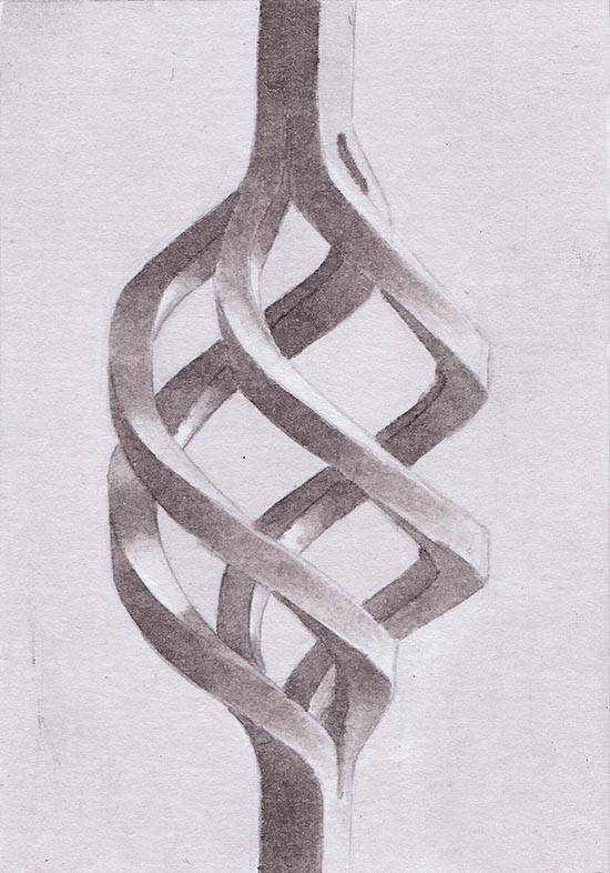 Drawing of a railing detail